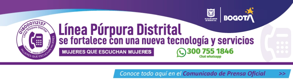 Línea Purpura Distrital se Fortalece